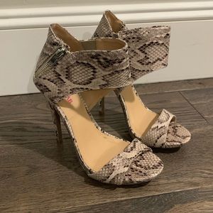 Snakeskin Stiletto Sandal